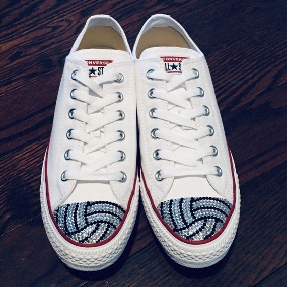 Volleyball Bling Converse Shoes. Women s Custom Converse. Beach Volleyball. Volleyball Player Gift Volleyball Coach Gift Volleyball Mom Etsy