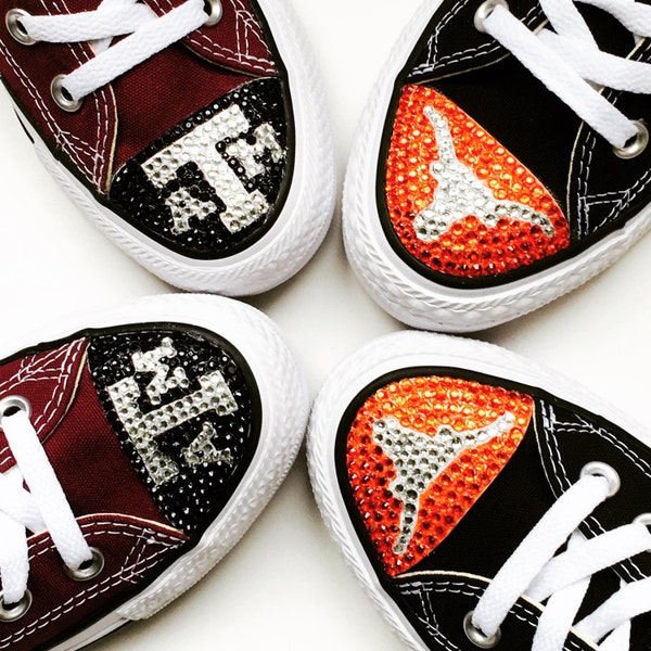 College Logo & University Logo Bling Converse Shoes. Womens Custom Converse. University/College Swag. College Student Gift / University Gift