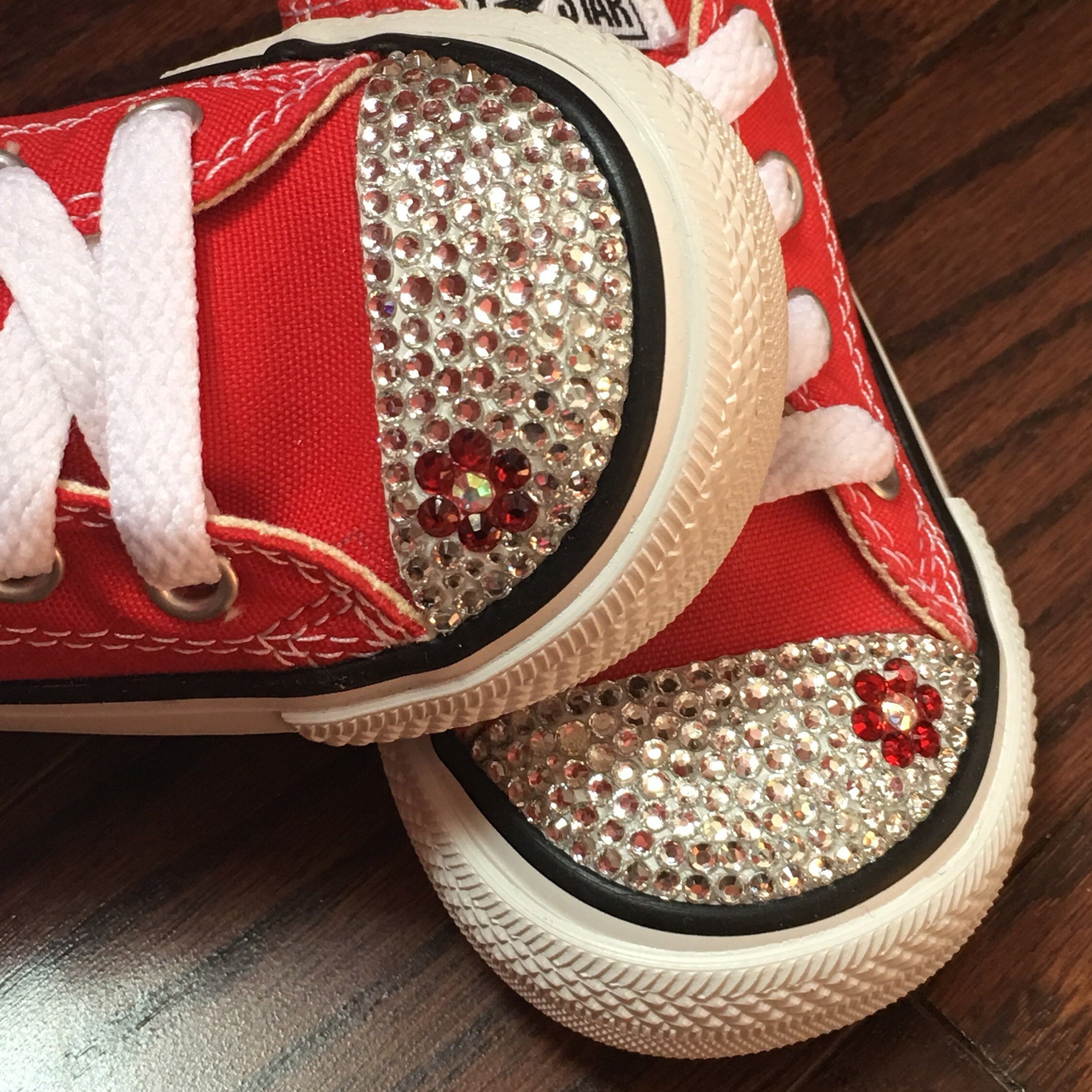 blinged up baby converse
