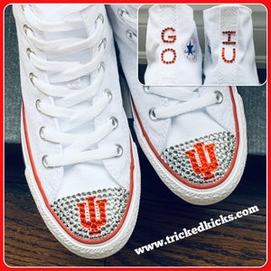 College Logo & University Logo Bling Converse Shoes. Womens Custom Converse. University/College Swag. College Student Gift / University Gift image 5