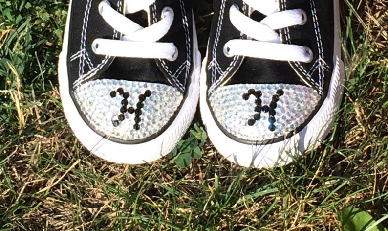 Converse Monogrammed Shoes. Initial Bling Shoes. Girl�s Etsy