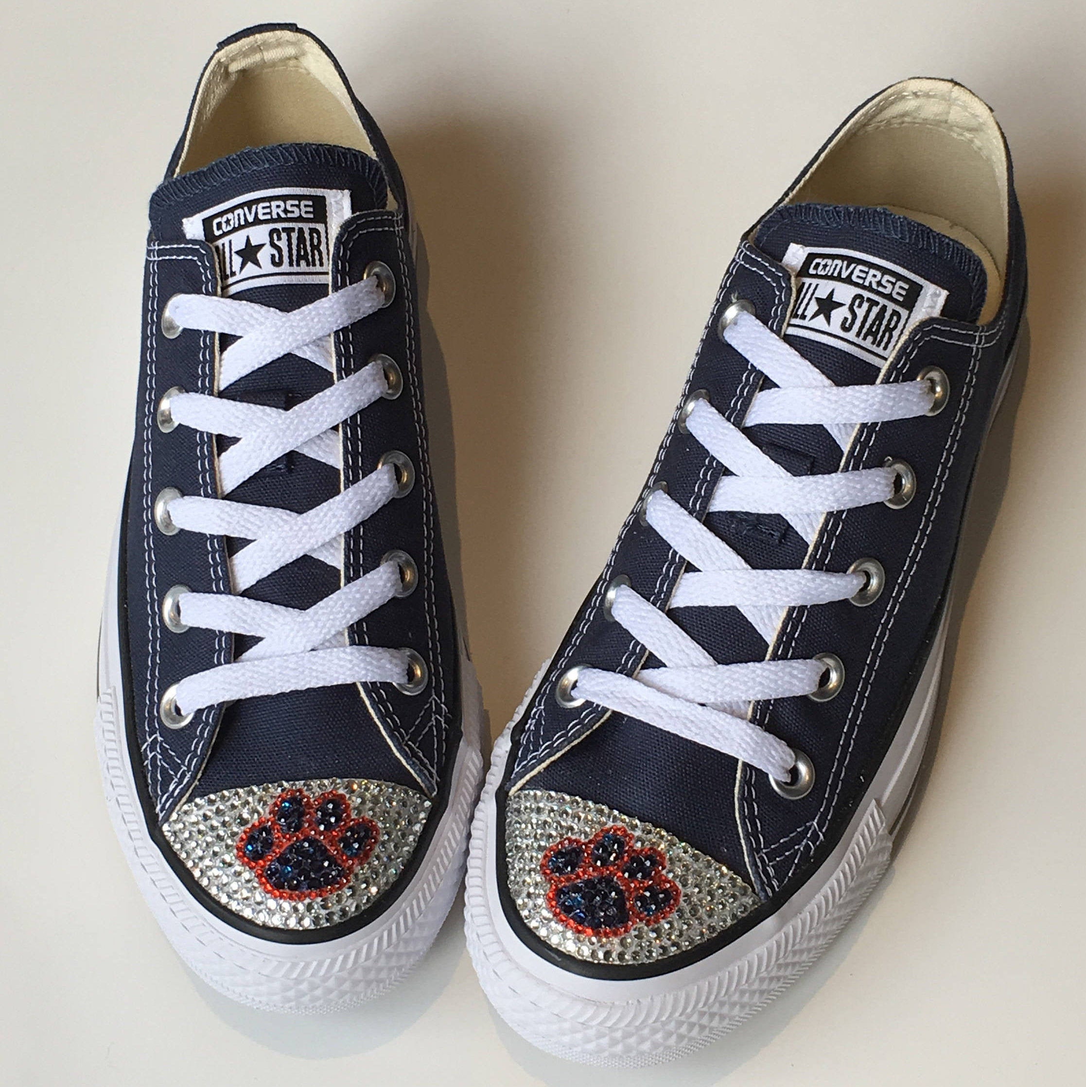 Kid's Animal Paw Print Bling Converse Shoes. Dog/Cat Paw Etsy