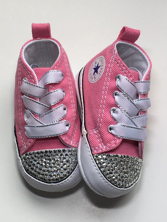 Leonardoda Universal upright Baby Crib Converse Shoes. Blinged Converse Booties. Baby - Etsy Singapore