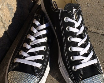 Black best sale diamond converse