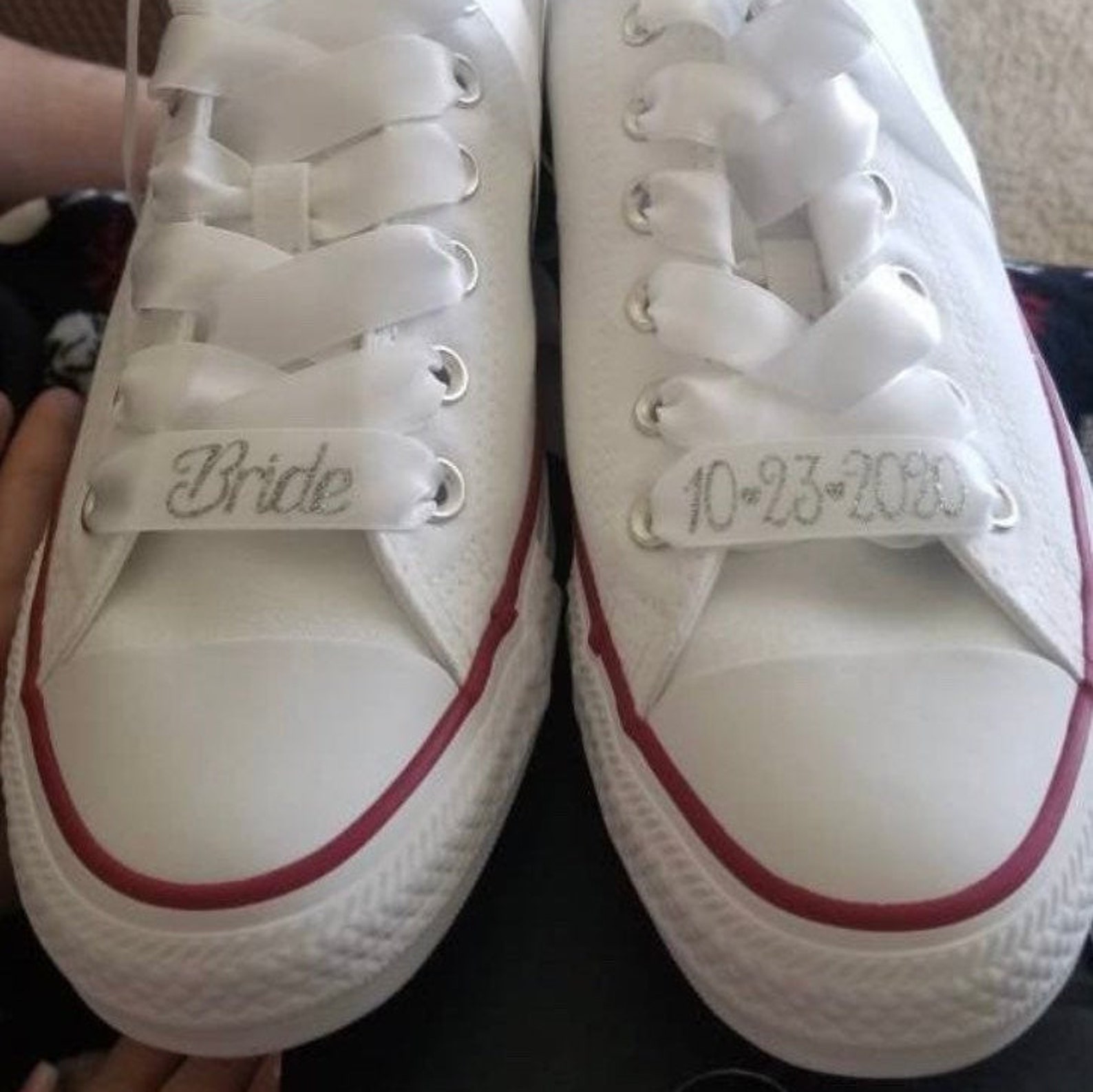 Personalized Shoelaces. Custom White Pink Black or Navy Etsy