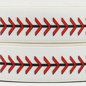 Baseball and Softball Shoelaces. 5/8 Grosgrain Ribbon w/ Red Baseball Stitches. Baseball Player Gift. Baseball Mom Gift. Baseball Gift Idea image 4