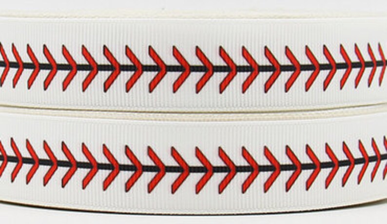 Baseball and Softball Shoelaces. 5/8 Grosgrain Ribbon w/ Red Baseball Stitches. Baseball Player Gift. Baseball Mom Gift. Baseball Gift Idea image 4