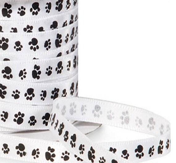Paw Print Shoelaces. Red or White w Black Paws 1 4