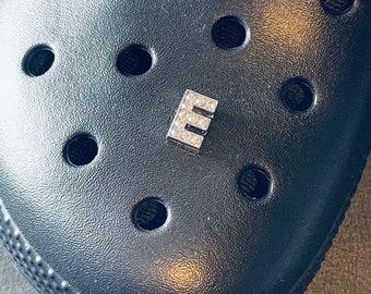 Croc Alphabet Letter Rhinestone Charm, Small Charm w/ Button Back, Bling Clog Charm, Letter Bag Charm, Personalize Crocs & Bags, Word Charms