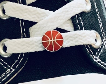 Basketball Shoelace Charm. 8mm Slide Charm. Shoe Jewelry. Basketball Charm. Baller Shoe Charm. Basketball Player Gift. Basketball Mom Gift.