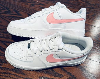 Kids' Custom Nike Air Force 1 – Hand-Painted AF1 Shoes, Personalized Multi-Color Swoosh, Unique Customized Sneakers. Girl's or Boys Runners