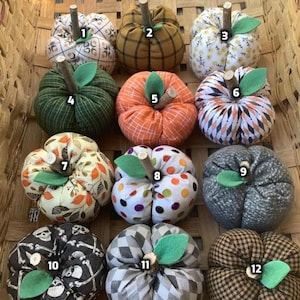 Mini Fabric Pumpkins