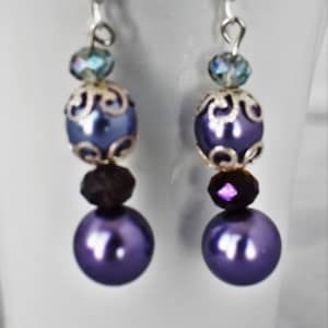 Purple Dangle Earrings