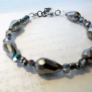 Silber Kristall Perlen Armband