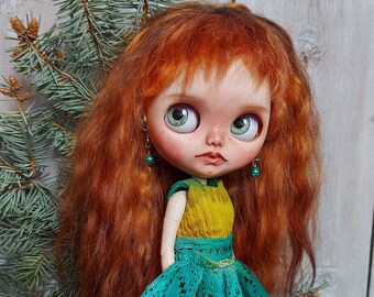 Mohair wig for Blythe OOAK Custom Blythe doll