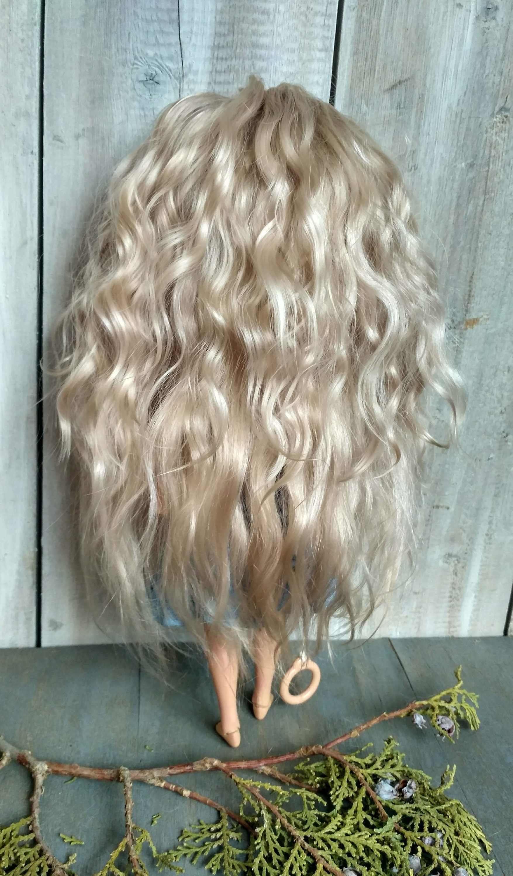 Mohair weft doll scalp hair wig custom OOAK Etsy