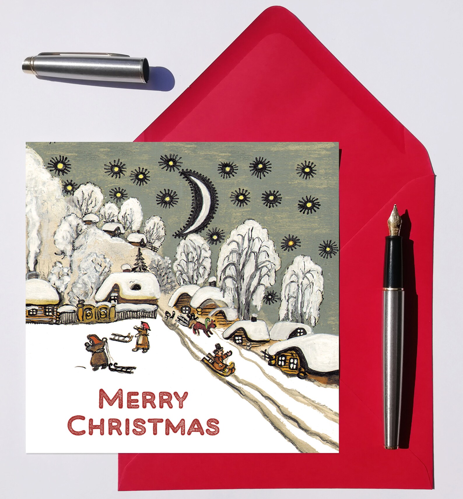 Christmas Card Bundle Christmas Art Cards Multi Buy Folk Art Etsy UK