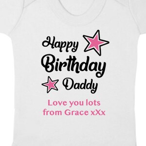 happy birthday daddy sleepsuit