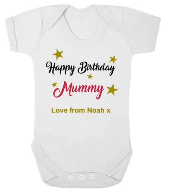 Personalised Name Date Baby Grow//Bodysuit//Romper//Vest Newborn-24m Girl Boy