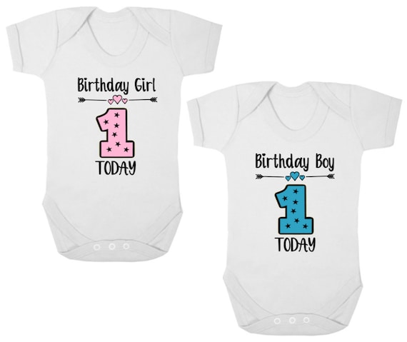 1ST BIRTHDAY New Baby Bodysuit//Grow//Vest//Romper Birthday Girl//Boy Present//Gift