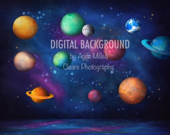 Blue Galaxy digital backdrop