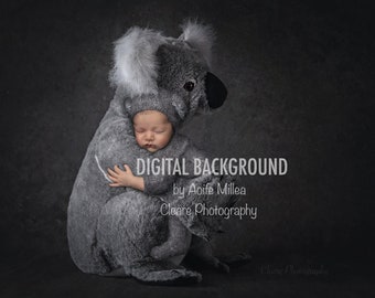 koala cuddles ,layered newborn digital backdrop
