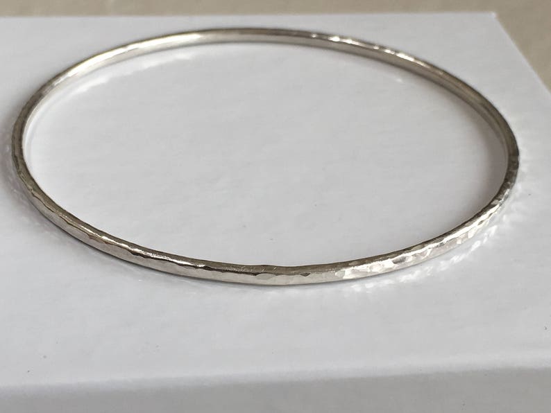 Handmade Additional sizes made. 2mm Sturdy Bracelet 925 Sterling Silver Bangle