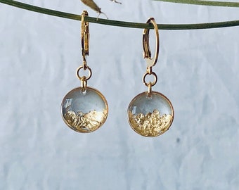 Pendientes colgantes, pendientes de oro, regalo para ella.