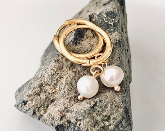 Pearl earrings, real Pearl earrings, earrings gold