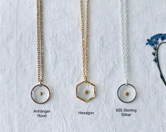 Collana Cuore Vuoto Con Seme Di Senape In Acciaio Inox | Gioiello Ispirazionale Cristiano, Catena Regolabile Per Donna