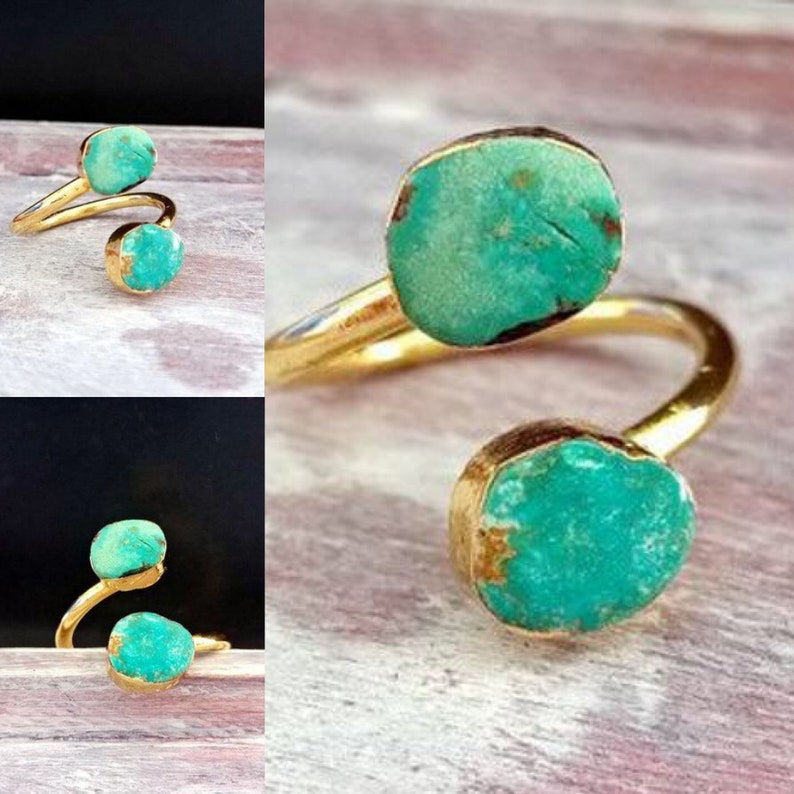 Turquoisering,gold ring,turquiose ring gold,turquoise,24k gold, Turquoise Ring