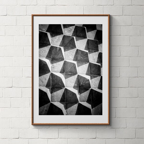 007_PrintAzulejos, White, Black, Poster, Wall, Printable, Portugal, Pattern, Tiles, Photography, Instant download