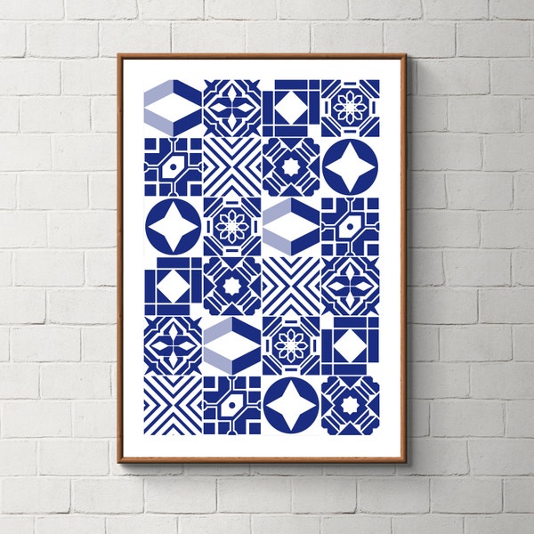 032_PrintAzulejos, Azulejos, Poster, Wall, Printable, Portugal, Pattern, Tiles, Photography, Instant download