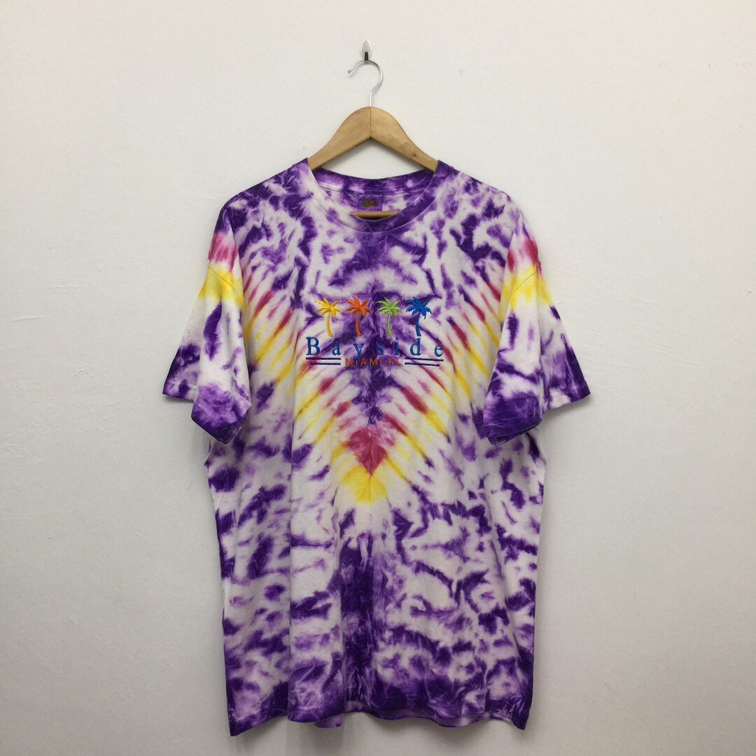 Vintage Bayside Miami Florida Tie Dye T-shirt Size XL - Etsy