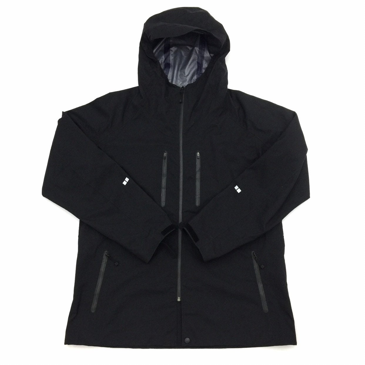 Uniqlo Raincoat Uniqlo Full Zip Black Plain Solid Raincoat | Etsy