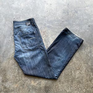 Distressed Oversized G-Star Raw Denim Jeans Size 38x35