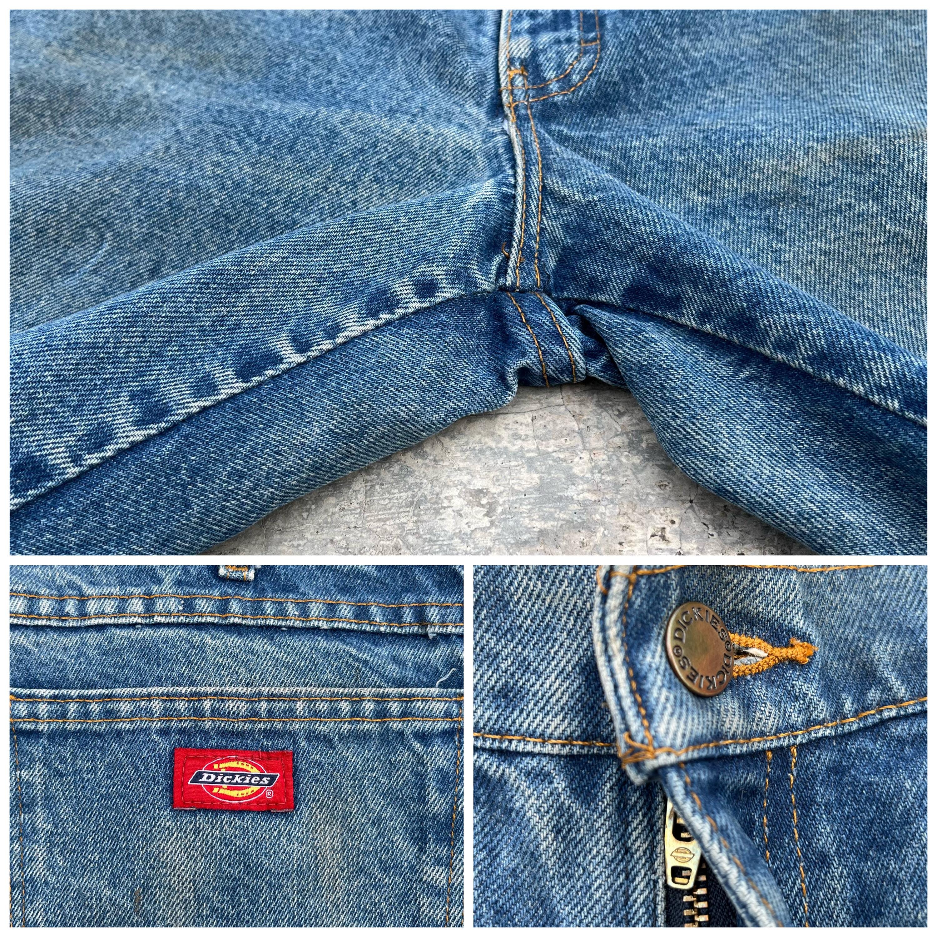 Vintage Dickies Denim Workwear Jeans - Size 34x29 - Etsy