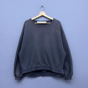 COG The Big Smoke Boxy Plain Sweatshirt Storlek L - Japanskt märke Grå damtröja