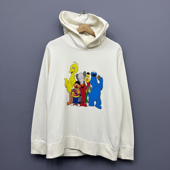 KAWS X Uniqlo X Sesame Street Hoodie Size S -cartoon Streetwear - Etsy