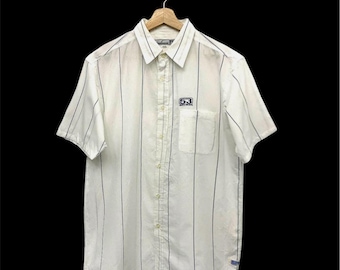 Camicia a righe con bottoni Vintage Body Glove, taglia media