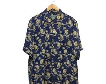Camicia hawaiana vintage Reyn Spooner in rayon, taglia XL