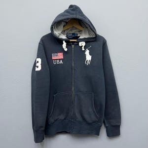 Polo Ralph Lauren Hoodie Polo RL Usa #3 Big Pony Navy Blue