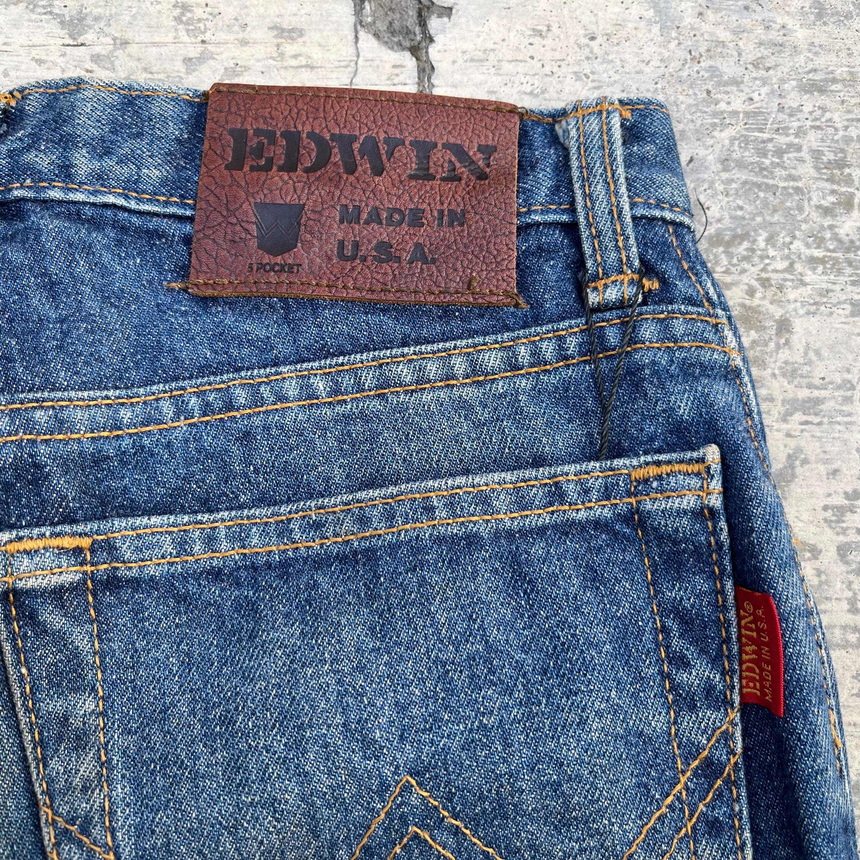 Vintage Edwin Regular Fit Denim Jeans Size 27x27 - Made in Usa 