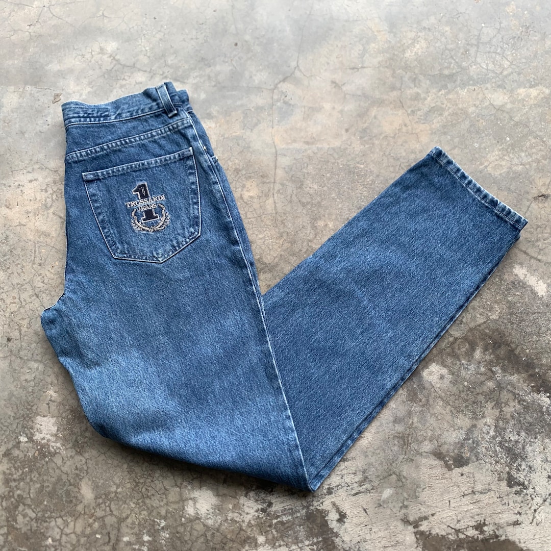 Trussardi Jeans Vintage 90s Trussardi Denim Jeans Made in