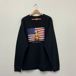 Visual American Streetwear Pullover Crewneck Sweatshirt Size XL
