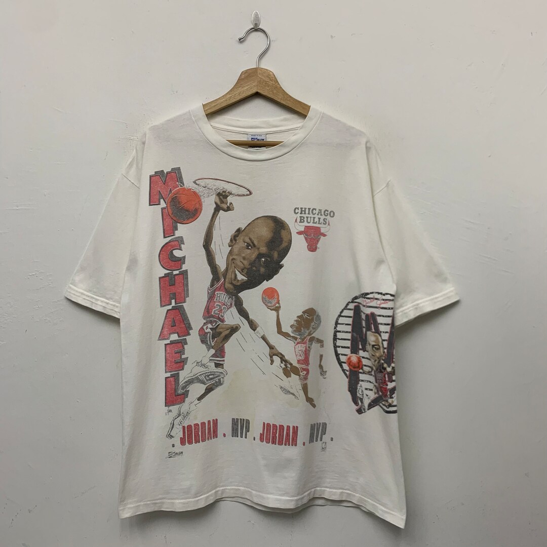 T-Shirt Vintage Chicago Bulls Caricature Années 90 - Salem Sportswear Taille S