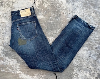 Vintage Distressed Edwin 403XV Sashiko Style Denim Jeans Size 30”x33”