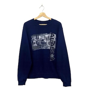 Alaska Wolf Wild Life Crewneck Sweatshirt Size Small