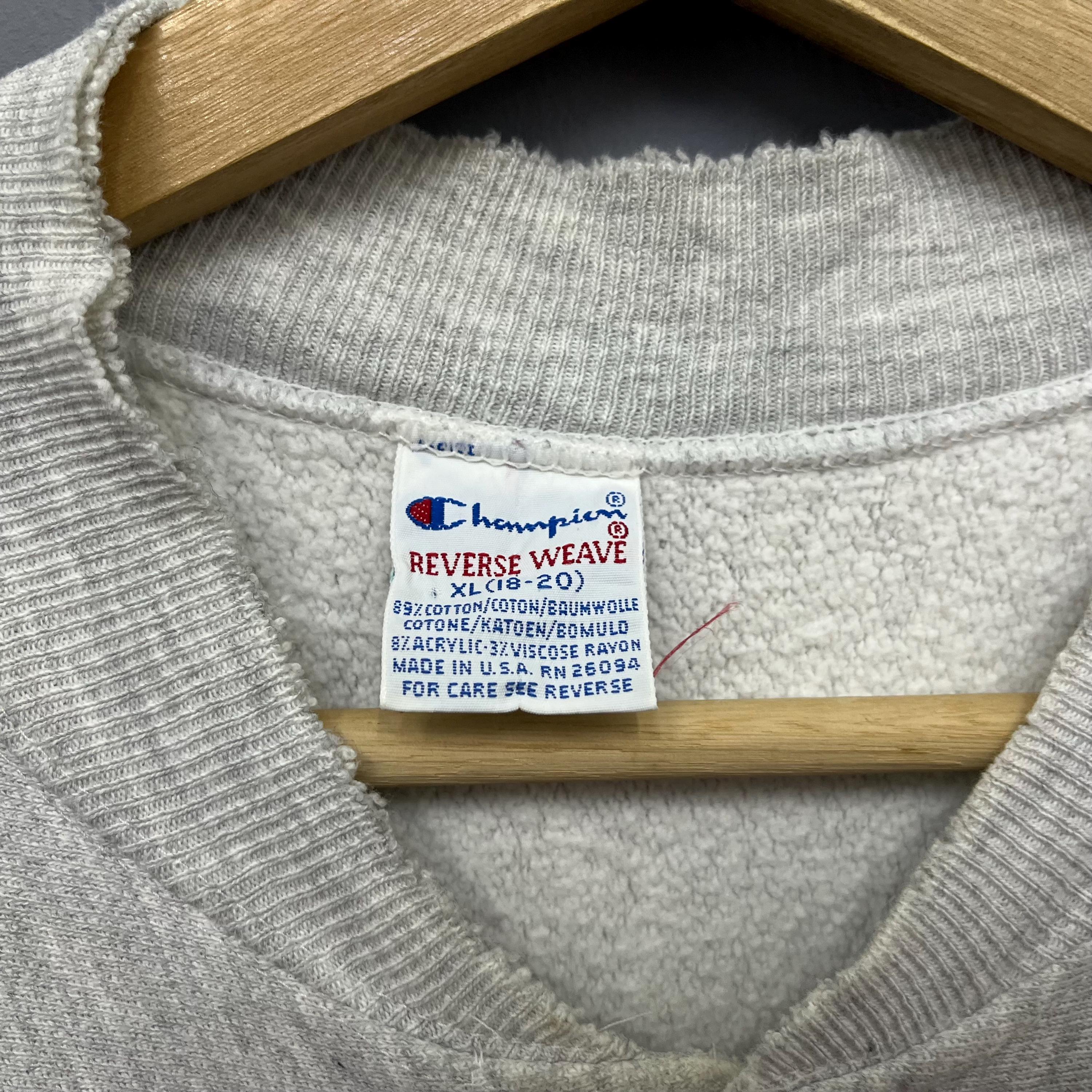 Vintage 90s Champion Reverse Weave Snap Cardigan Size XL Boys Made