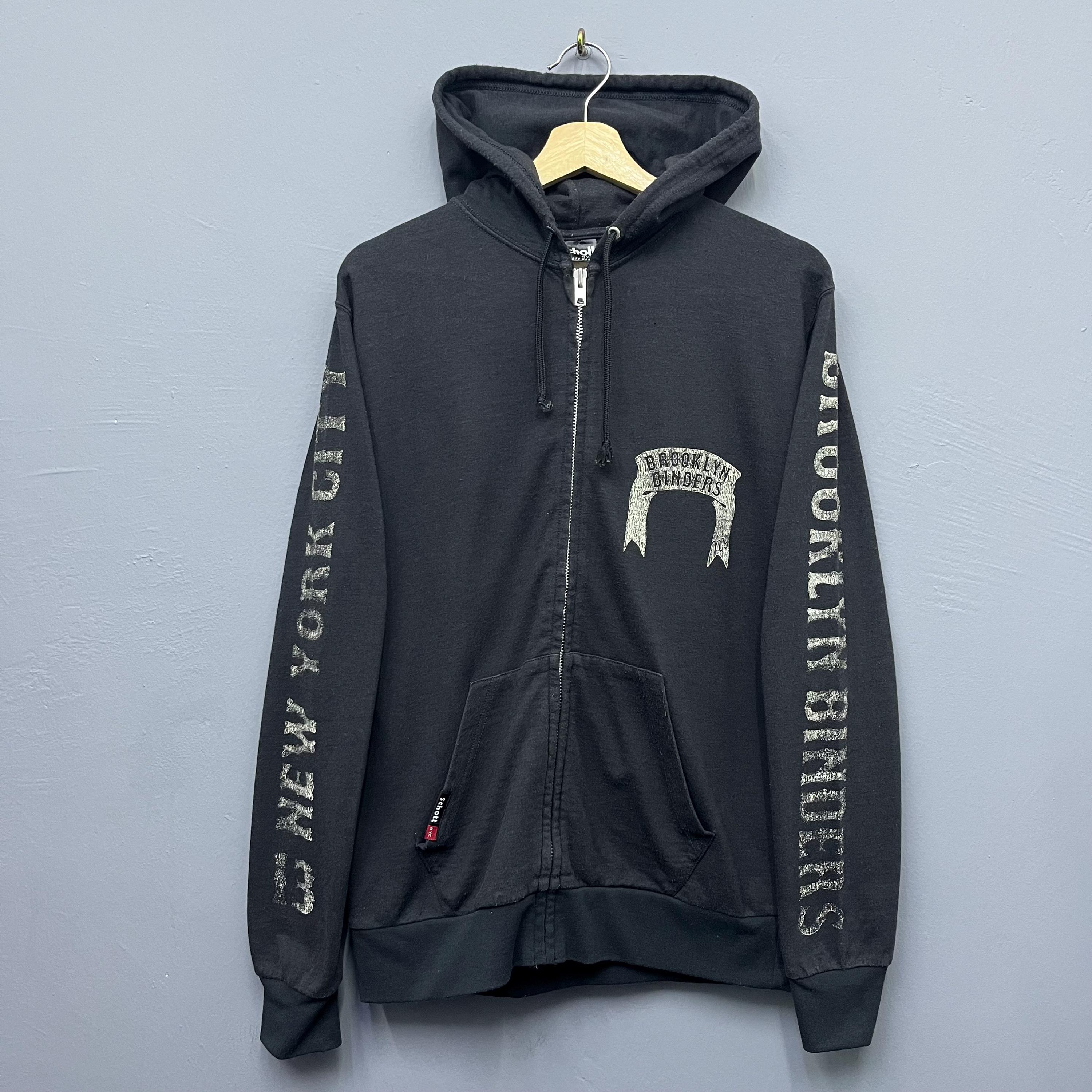 Schott Nyc Brooklyn Binders Full Zip Hoodie Size Medium - Etsy